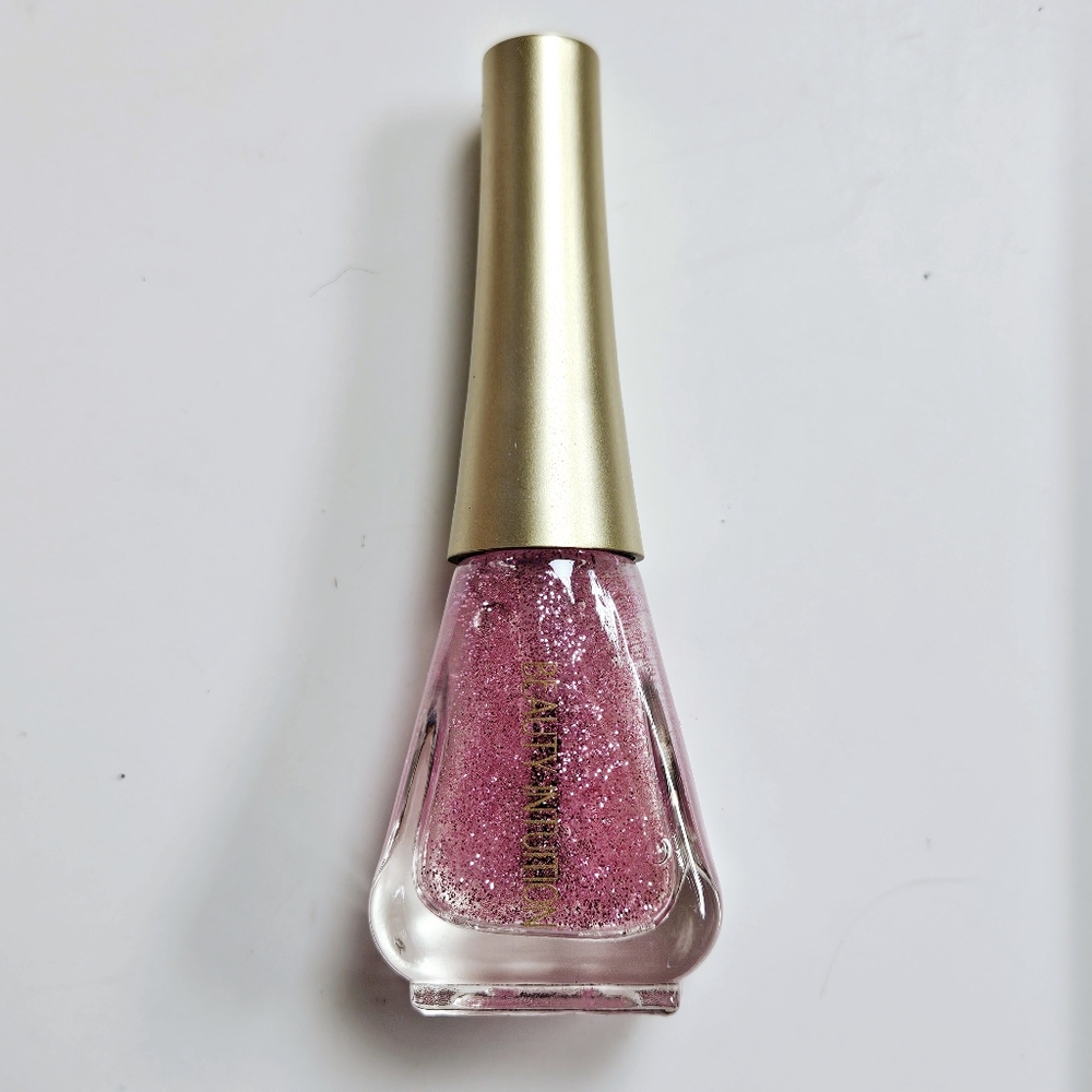 NWT BEAUTY INTUITION NAIL: CLEAR w/PINK GLITTER!